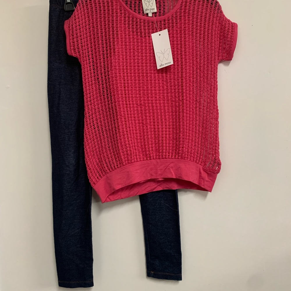 Ella Moss Kids Sweater with Joe’s Jeans leggings